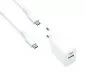 Preview: USB PD/QC 3.0 oplaadadapter incl. C-C kabel, wit 20W, 3,6V~5,9V/3A; 6~9V/2A; 9V~12V/1,5A